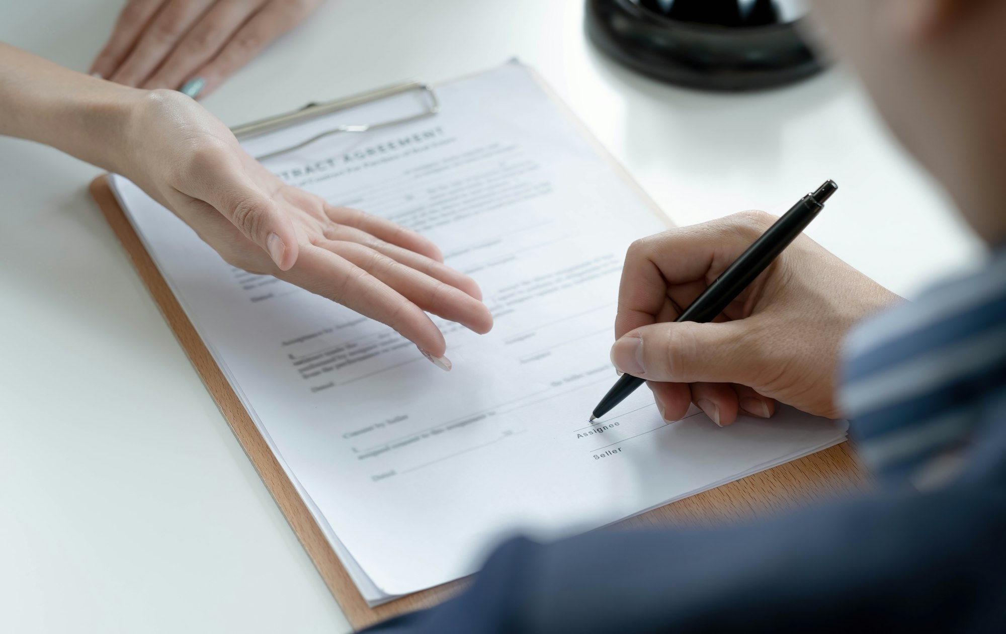 The hard work of an asian lawyer in a lawyer's office. Counseling and giving advice and prosecutions
